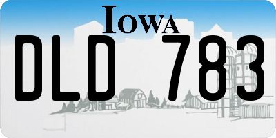 IA license plate DLD783