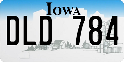 IA license plate DLD784