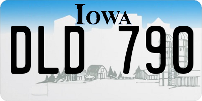 IA license plate DLD790