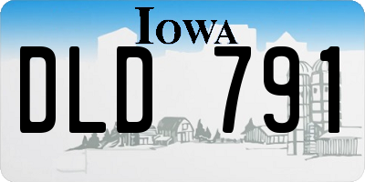 IA license plate DLD791