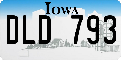 IA license plate DLD793