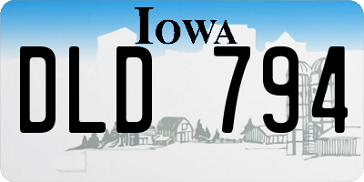 IA license plate DLD794