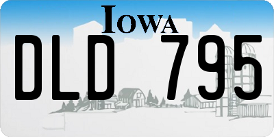 IA license plate DLD795