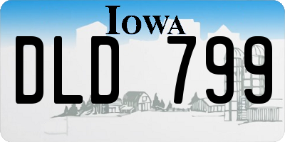 IA license plate DLD799