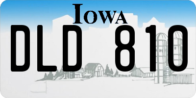 IA license plate DLD810