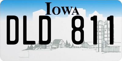 IA license plate DLD811