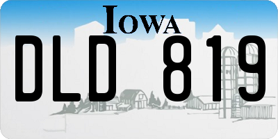 IA license plate DLD819