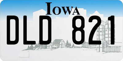 IA license plate DLD821
