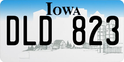 IA license plate DLD823