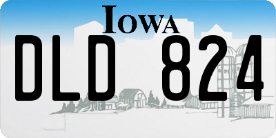 IA license plate DLD824