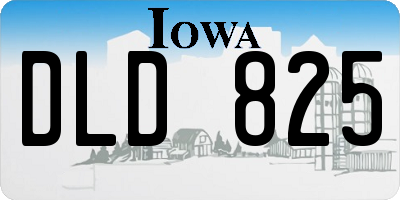 IA license plate DLD825
