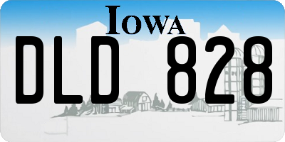 IA license plate DLD828