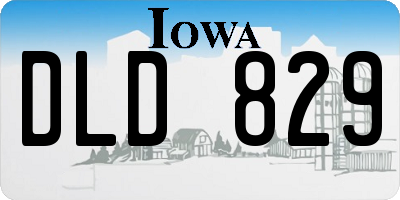 IA license plate DLD829