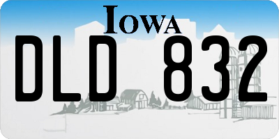 IA license plate DLD832