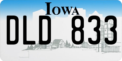 IA license plate DLD833