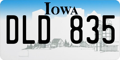 IA license plate DLD835