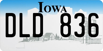 IA license plate DLD836