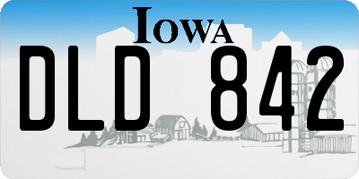 IA license plate DLD842