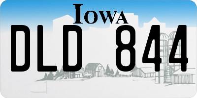 IA license plate DLD844