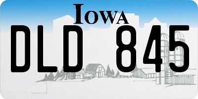 IA license plate DLD845