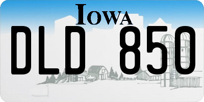 IA license plate DLD850