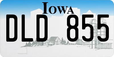 IA license plate DLD855