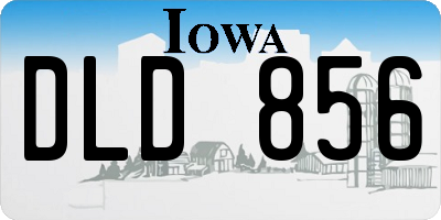 IA license plate DLD856