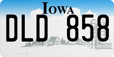 IA license plate DLD858