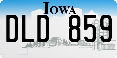 IA license plate DLD859