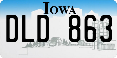 IA license plate DLD863