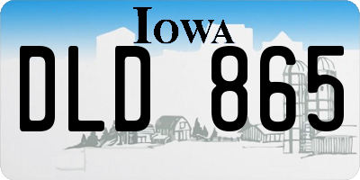 IA license plate DLD865