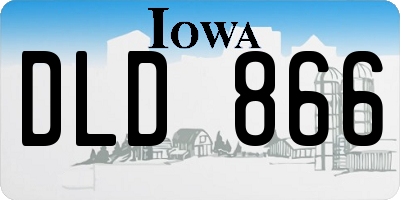 IA license plate DLD866