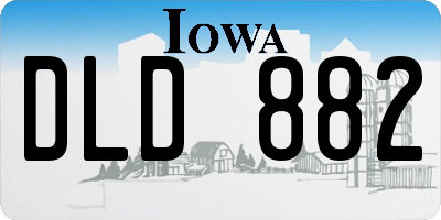IA license plate DLD882
