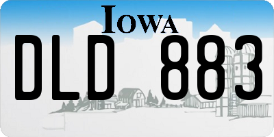 IA license plate DLD883