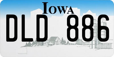 IA license plate DLD886