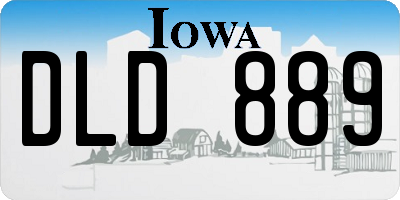 IA license plate DLD889