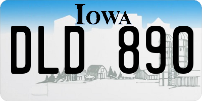 IA license plate DLD890