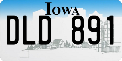 IA license plate DLD891