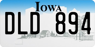 IA license plate DLD894