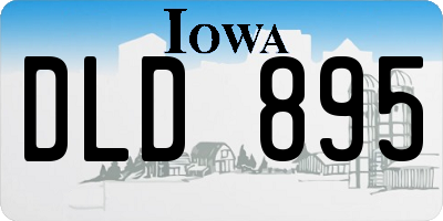 IA license plate DLD895