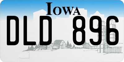 IA license plate DLD896