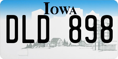 IA license plate DLD898
