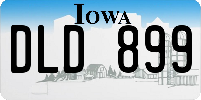 IA license plate DLD899