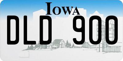 IA license plate DLD900
