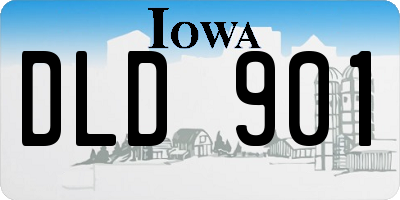 IA license plate DLD901
