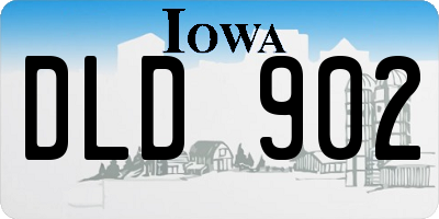 IA license plate DLD902