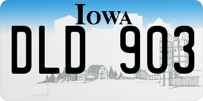 IA license plate DLD903