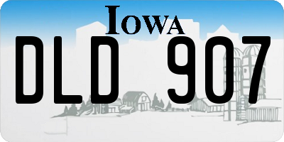IA license plate DLD907