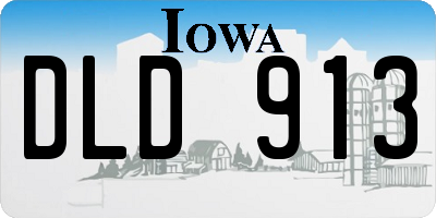 IA license plate DLD913