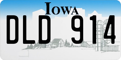 IA license plate DLD914